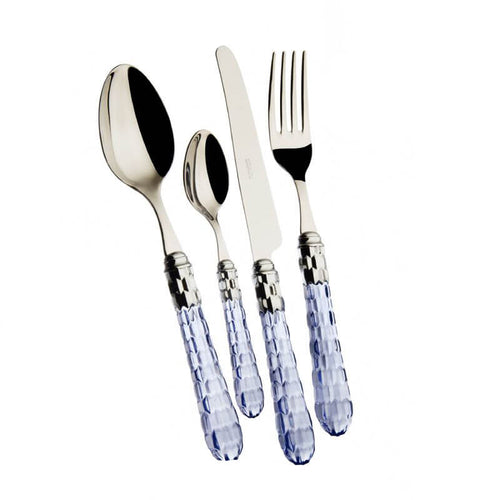 Bugatti Cristallo Servizio Posate Ghiera Cromata Acciaio Inox Set 24 Pz