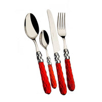 Bugatti Cristallo Servizio Posate Ghiera Cromata Acciaio Inox Set 24 Pz