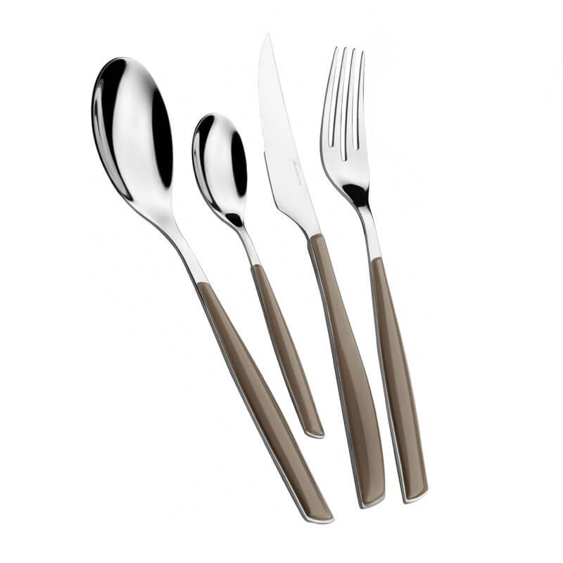 Glamour bestekset van roestvrij staal en SAN - set van 24 stuks