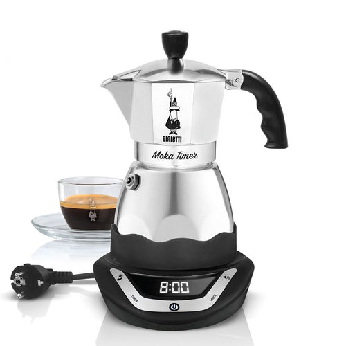 3 Tz Bialetti Easy Timer Moka Elettrica In Alluminio