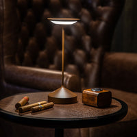 22 cm - Abert Tempo Mini Lampada Da Tavolo Ricaricabile In Alluminio