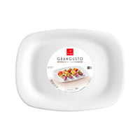33 Cm Bormioli Rocco Grangusto Piatto Bistecca In Vetro Opale Temperato Set 6 Pz