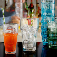 37 Cl Bormioli Rocco Rock Bar Bicchiere Bibita In Vetro Temperato Set 6 Pezzi
