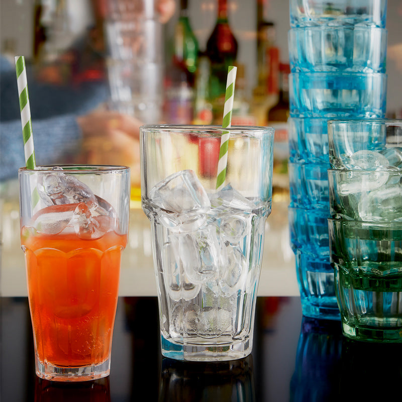 37 Cl Bormioli Rocco Rock Bar Bicchiere Bibita In Vetro Temperato Set 6 Pezzi
