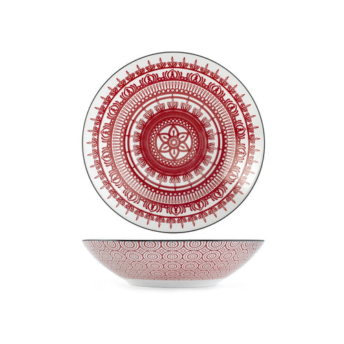 23.5 cm - H&H Nomad Bruno Barbieri Coppa Insalatiera Texture Assortite In Porcellana Premium - Set 2 Pz