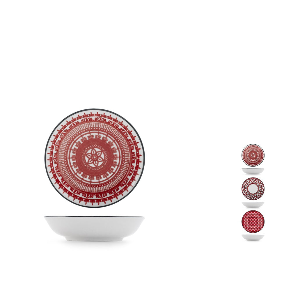 10 cm - H&H Nomad Bruno Barbieri Coppa Poke Texture Assortite In Porcellana Premium - Set 6 Pz