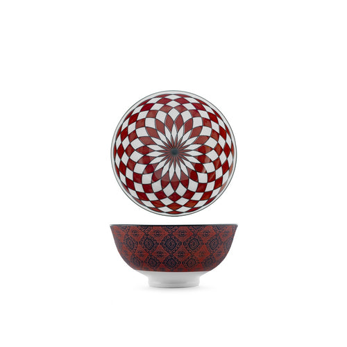 12 cm - H&H Nomad Bruno Barbieri Coppa Poke Texture Assortite In Porcellana Premium - Set 6 Pz