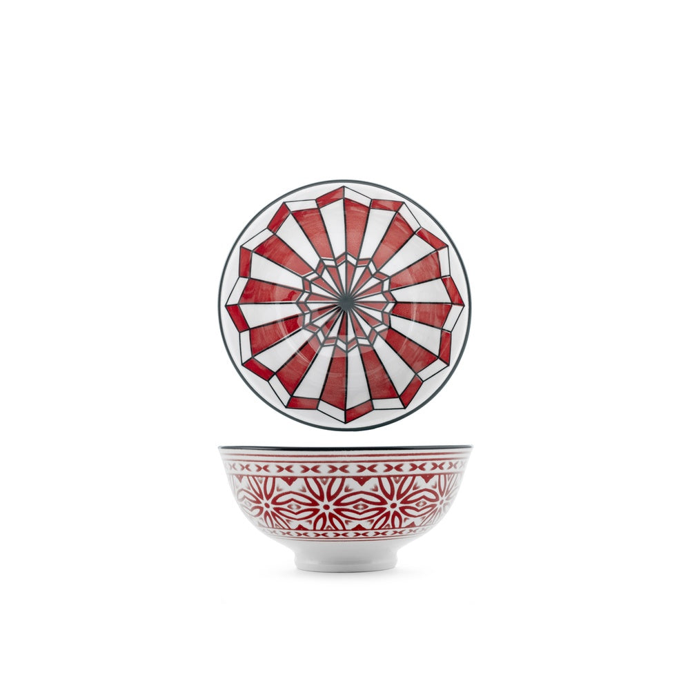 12 cm - H&H Nomad Bruno Barbieri Coppa Poke Texture Assortite In Porcellana Premium - Set 6 Pz