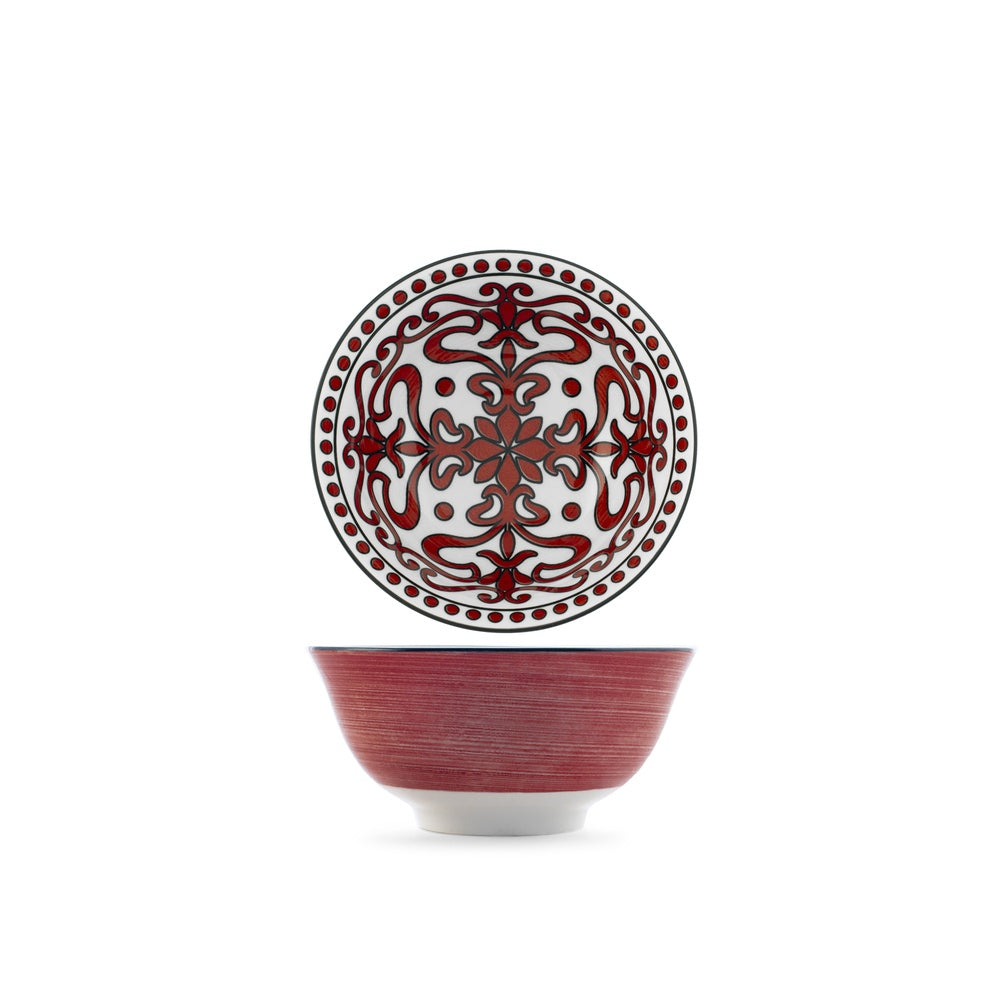 16 cm - H&H Nomad Bruno Barbieri Coppa Poke Texture Assortite In Porcellana Premium - Set 6 Pz