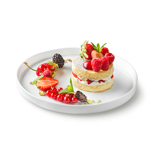 21 Cm Bormioli Rocco Grangusto Alta Cucina Piatto Piano In Vetro Opale Temperato Set 6 Pz
