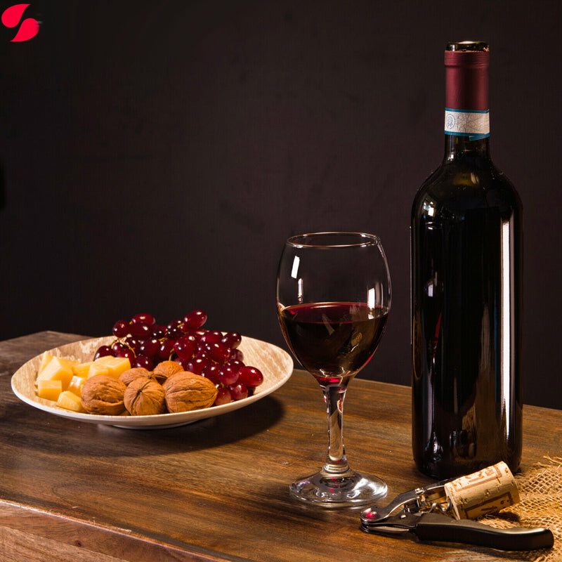 Set 6 Flute Da Spumante Imperial Pasabahce - Vetro Rosso 21cl, Eleganti E Lavabili In Lavastoviglie
