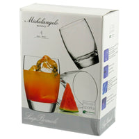 34 5 Cl Bormioli Luigi Michelangelo Bicchiere Whisky In Vetro Set 4 Pezzi