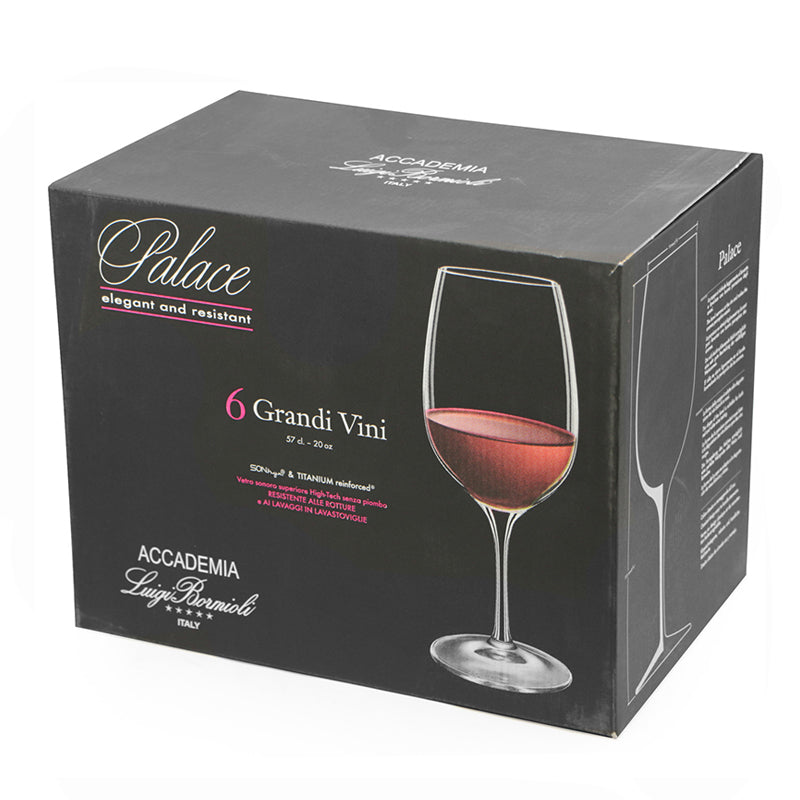 57 Cl Bormioli Luigi Palace Calice Vino Rosso In Vetro Set 6 Pezzi