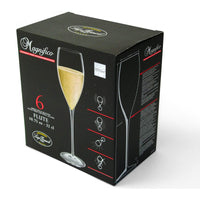 32 Cl Bormioli Luigi Magnifico Calice Flute In Vetro Set 6 Pezzi
