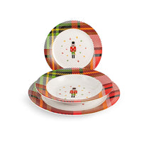 H&H Royal Soldatino Servizio Piatti In Porcellana - Set 18 Pz