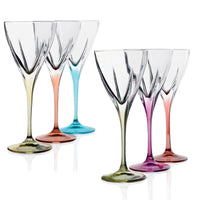 25 Cl Rcr Fusion Calice Acqua In Vetro Set 6 Pezzi