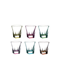 6 Cl Rcr Fusion Bicchiere Liquore In Vetro Set 6 Pezzi