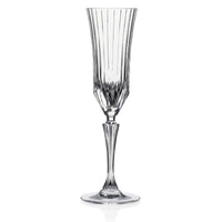 18 Cl Rcr Adagio Calice Flute Rigato In Vetro Set 6 Pezzi