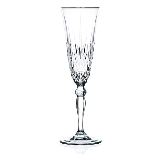 16 Cl Rcr Melodia Calice Flute In Vetro Set 6 Pezzi