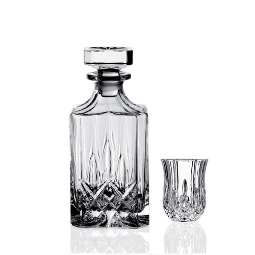Rcr Opera Set Liquore Bottiglia Con Bicchieri In Vetro Set 7 Pezzi