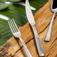 Abert Rinascimento Forchetta Tavola Martellato In Acciaio Inox Set 12 Pz