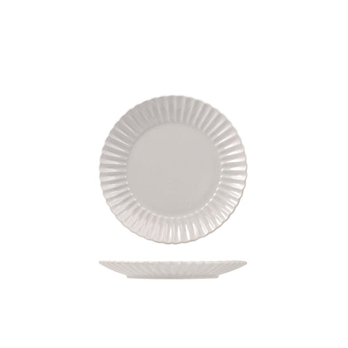 21 cm - H&H Lotus Piatto Frutta In Stoneware - Set 6 Pz