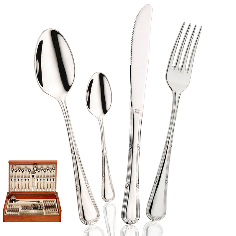 Pintinox Valencia Servizio Posate In Acciaio Inox Set 75 Pz