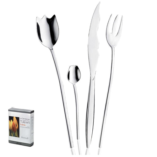 Pintinox Tulipani Extra Servizio Posate In Acciaio Inox Set 24 Pz