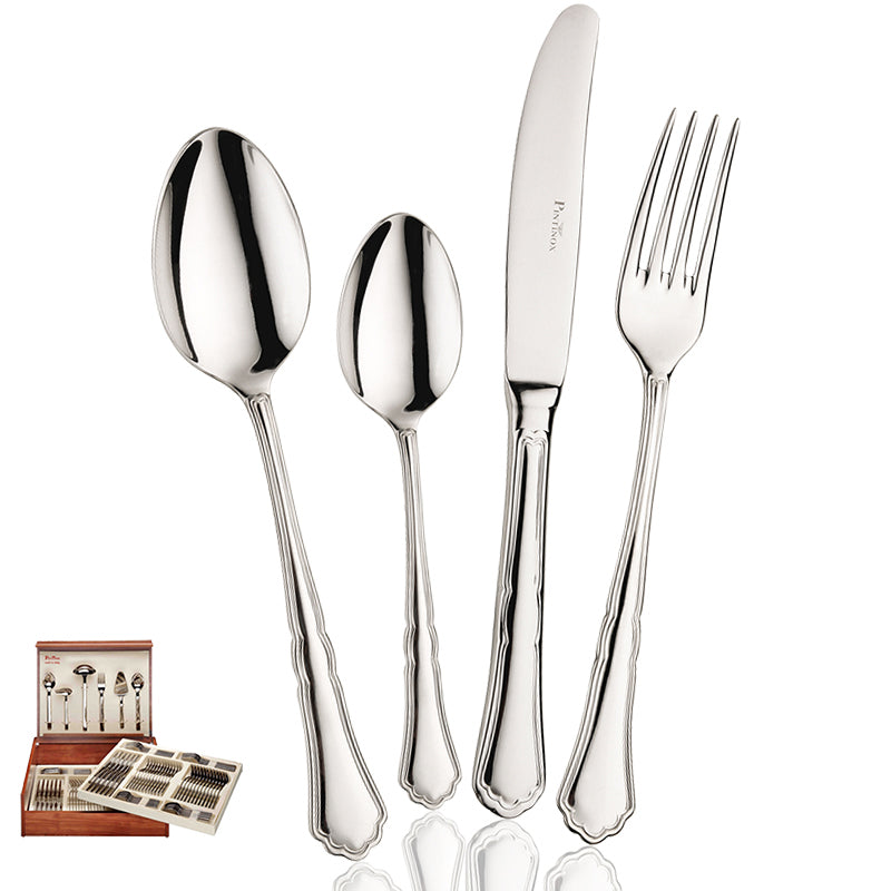 Pintinox Settecento Servizio Posate In Acciaio Inox Set 126 Pz