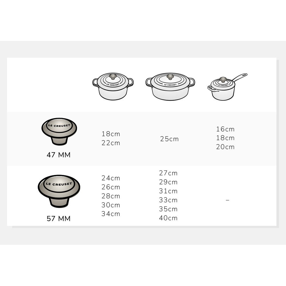5.7 cm - Le Creuset Evolution Pomolo Stella In Acciaio Inox