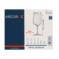 30 Cl Arcoroc Juliette Calice Vino Multiuso In Vetro Set 6 Pezzi