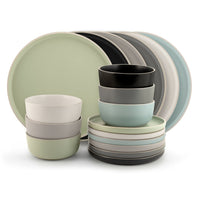 H&H Bergen Servizio Piatti In Stoneware - Set 18 Pz