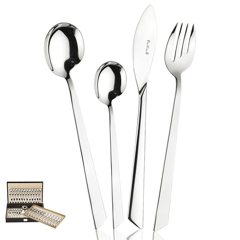 Pintinox Euclide Servizio Posate In Acciaio Inox Set 75 Pz