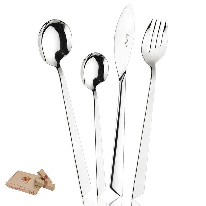 Pintinox Euclide Servizio Posate In Acciaio Inox Set 75 Pz