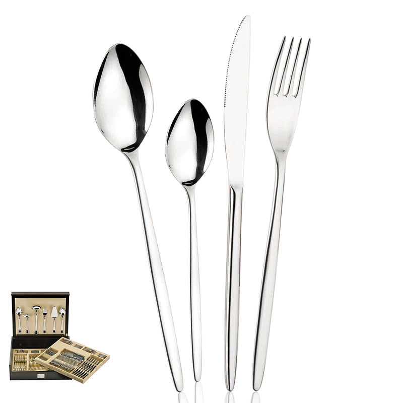 Pintinox Olivia Servizio Posate In Acciaio Inox Set 126 Pz