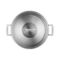 Le Creuset Acciaio Inox Wok In Acciaio Inox Con Coperchio In Vetro