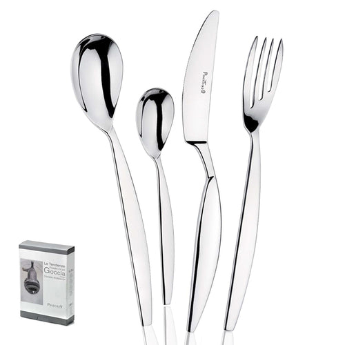 Pintinox Goccia Servizio Posate In Acciaio Inox Forgiato Set 24 Pz