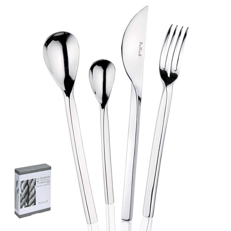 Pintinox Treccia Servizio Posate In Acciaio Inox Forgiato Set 24 Pz