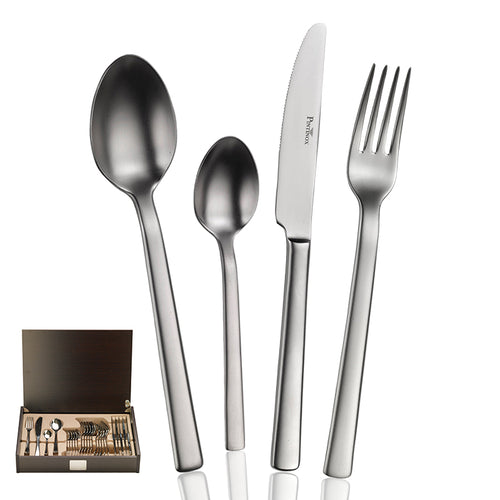 Pintinox Millenium Servizio Posate In Acciaio Inox Set 24 Pz