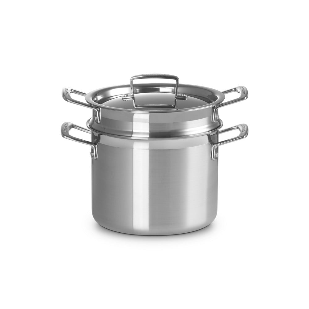 Le Creuset Acciaio Inox Pastaiola Casseruola Alta Con Scolapasta In Acciaio Inox 3-Ply