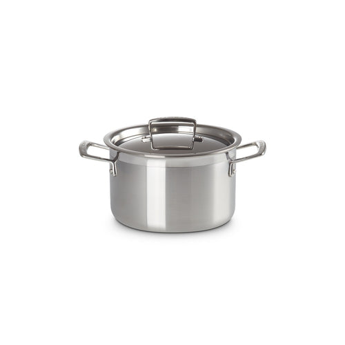 Le Creuset Acciaio Inox Casseruola Alta Con Coperchio In Acciaio Inox