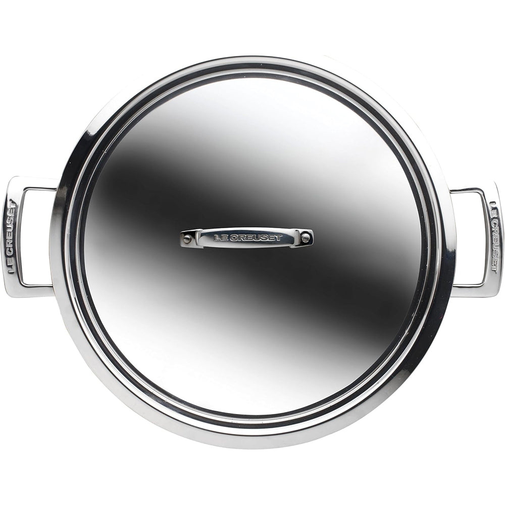 30 cm - Le Creuset Inox Essential Tegame Basso Con Coperchio In Acciaio Inox