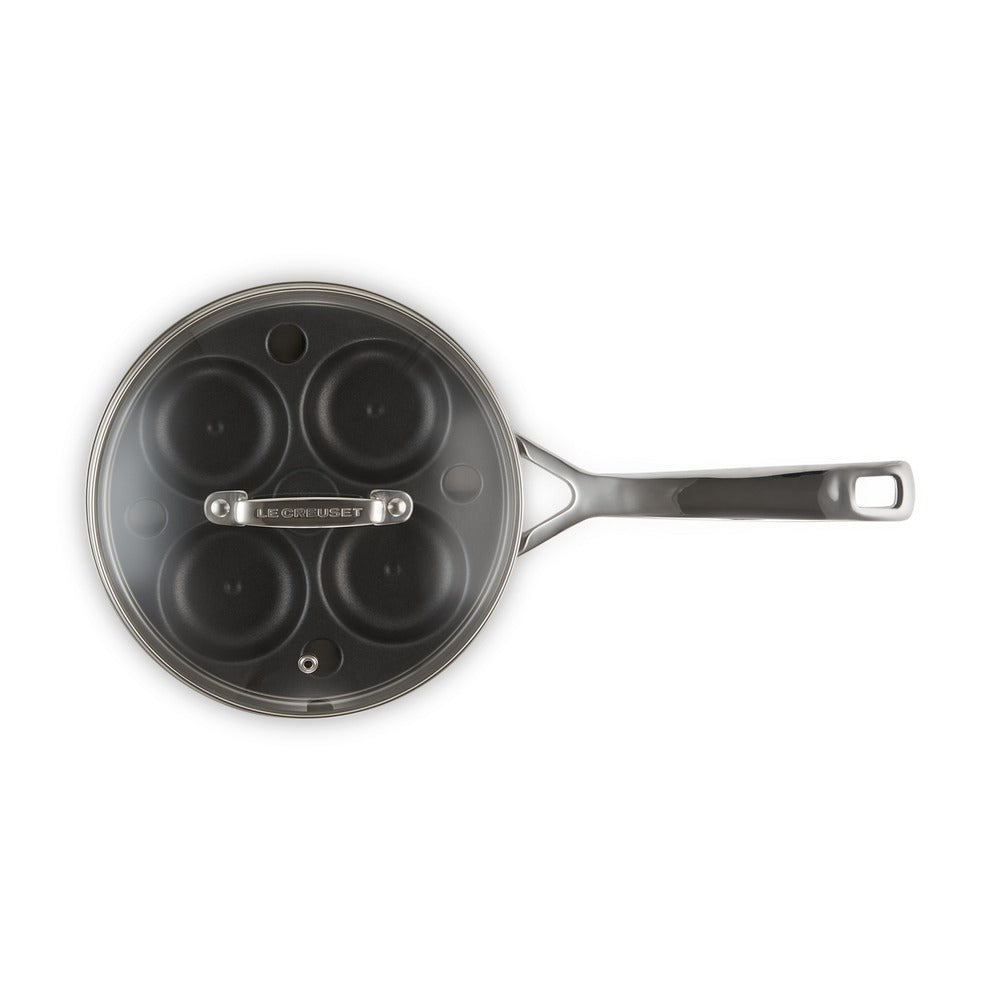 Le Creuset Acciaio Inox Padella Bassa Cuociuova Inserto Antiaderente In Acciaio Inox