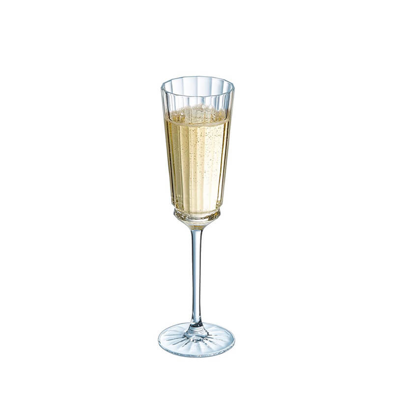 17 Cl Cristal D Arques Macassar Calice Flute In Vetro Set 6 Pezzi