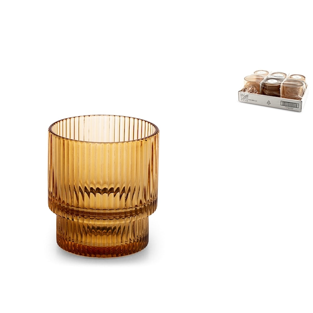 34 cl - H&H Epoque Bicchiere Acqua In Vetro - Set 6 Pz