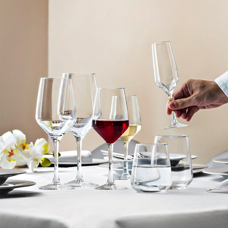 35 Cl Mencia Bicchiere Acqua In Vetro Temperato Set 6 Pezzi
