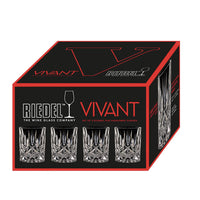 29 5 Cl Riedel Vivant Bicchiere Whisky In Vetro Set 4 Pezzi