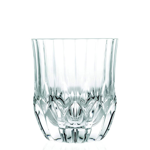 35 Cl Rcr Adagio Bicchiere Acqua Rigato In Vetro Set 6 Pezzi
