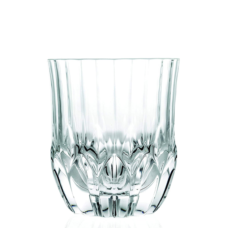 35 Cl Rcr Adagio Bicchiere Acqua Rigato In Vetro Set 6 Pezzi