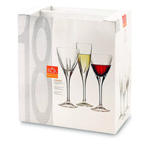 Rcr Fusion Set Calici In Vetro Set 18 Pezzi